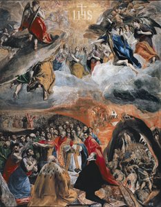La Adoración del Nombre de Jesús, c.1578 de El Greco